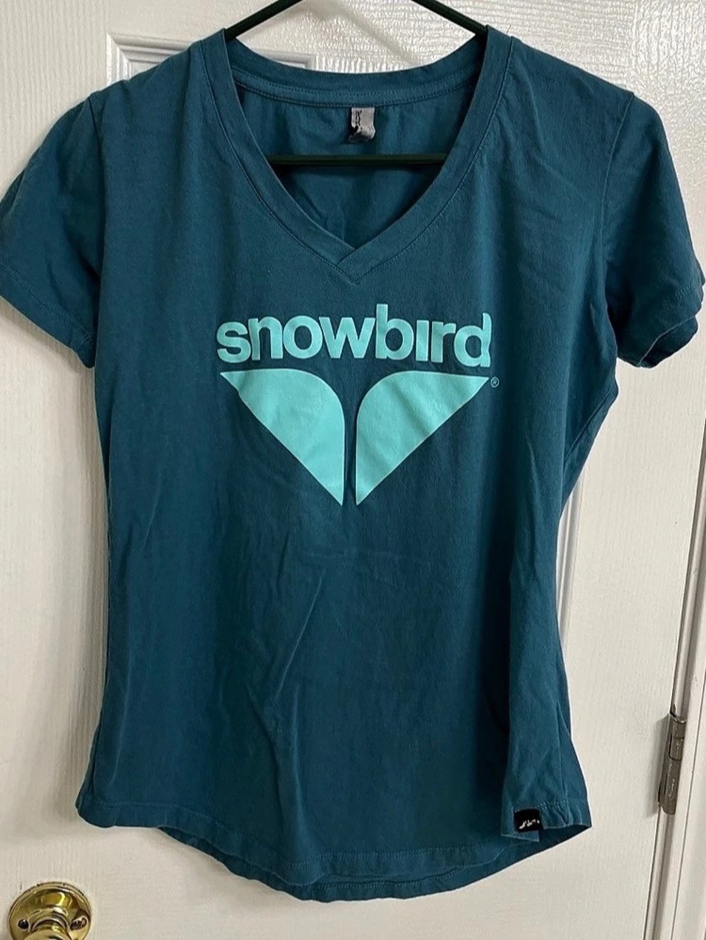 Free People Women'Small V-Neck Tee in Blue Size Small